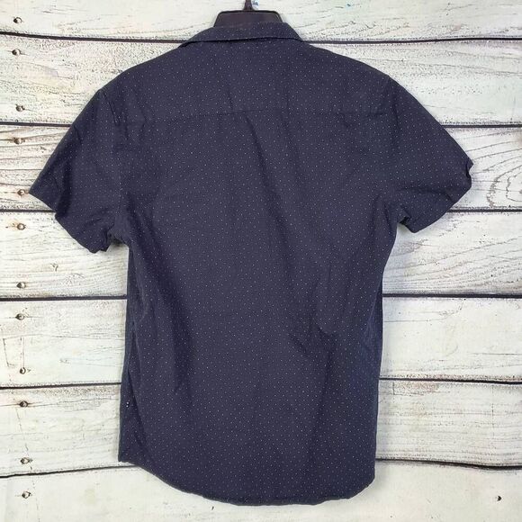Denim & Flower Ricky Singh Men’s Navy Polka Dot Button Up Shirt Size M - Picture 3 of 6